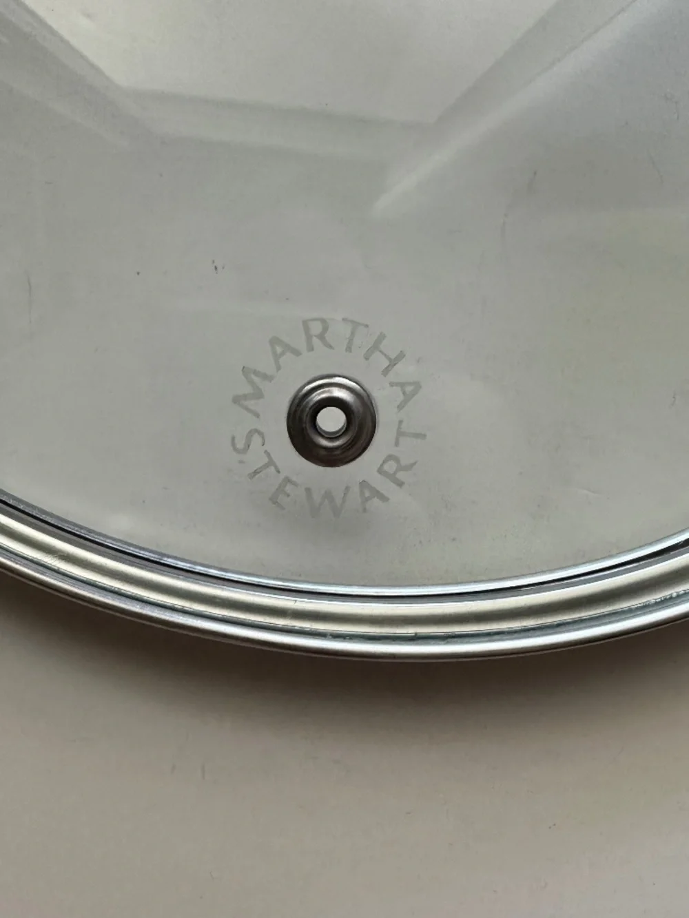 2 Martha Stewart Glass Pan Lids (9 inch and 10 inch)